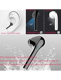 Auriculares inalámbricos Siri Bluetooth 5.0 con caja de carga   LarKoo auriculares inalámbricos Bluetooth auriculares Siri Next Canción Control para iPhone, Android otros dispositivos inteligentes