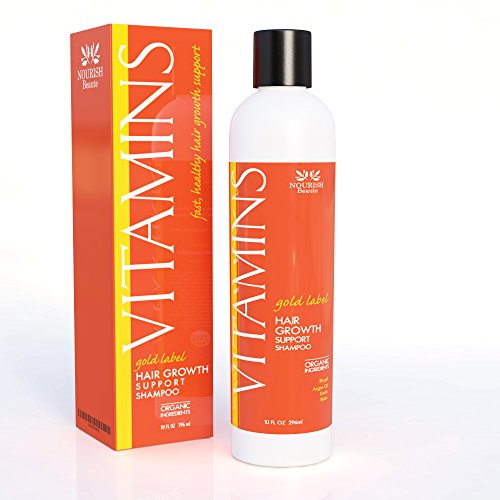 Nourish Beaute Vitamins Premium Shampoo for Hair Loss that Promotes Hair Regrowth, Volume and Thickening with Biotin, DHT Blockers, Antioxidants and Oils, For Men and Women, 1 10 Ounce Bottle