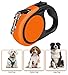 Fairwin Retractable Dog Leash, 16ft Dog Walking Leash with One Button Control and Ergonomic Hand Grip for Medium/Small Dogs(Orange-Black, 5M/16ft)