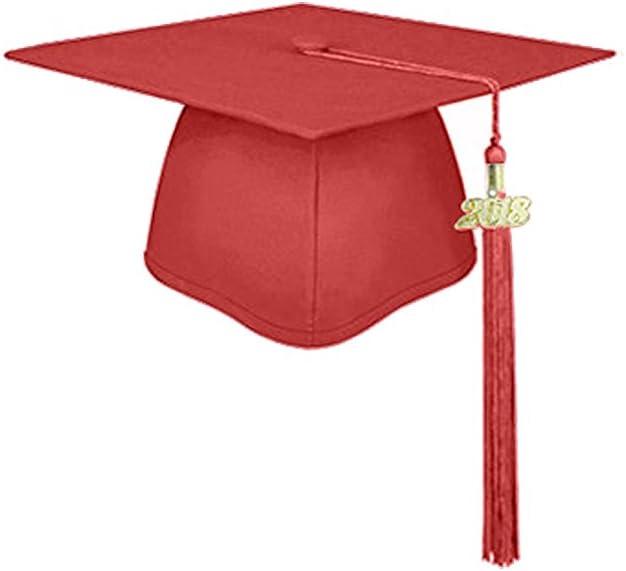 Ninuo Unisex Matte Adult's Graduation Cap Tassel 2018 Photography for High School and College (Maroon)