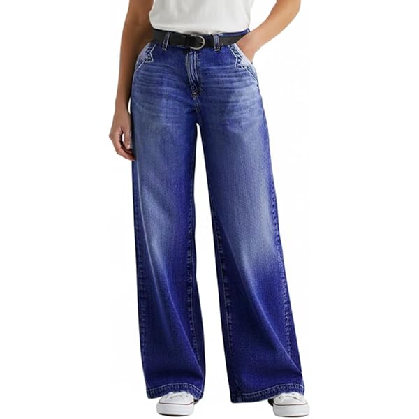 Pantalón De Mezclilla Con Corte Bota Philly Flap Pocket - Deslavado Oscuro | Fashion Nova
