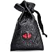 Drawstring Bag PU Leather Dice Pouch Perfect for Coin RPG, D&D, Game