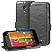 Moto G (2nd Gen) Wallet Case - VENA [vFolio] Slim Vintage Leather Wallet Stand Case with Card Slots for Motorola Moto G (2nd Generation) 2014 - Gray