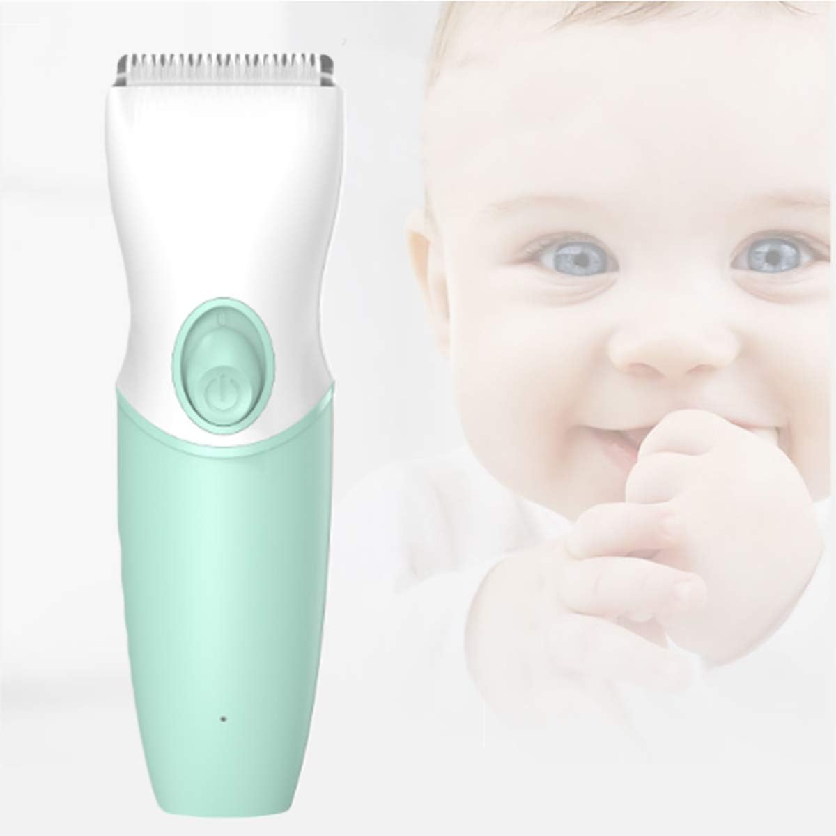 Odosalii Baby Hair Clippers Chargeable Waterproof Hair Trimmer Cordless USB Rechargeable Haircut Machine with Ceramic Blade 2 Guide Combs for Baby Children Kids Infant