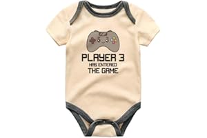 Gamer Baby Announcement Clothes Video Game Baby Shower Gift Gamer Dad Bodysuit Custom Name Romper Personalized Gaming Shirt B