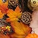 Fall Maple Leaf Pumpkin Wreath Christmas Artificial Wreath Front Door Decoration Thanksgiving Decorative Garland