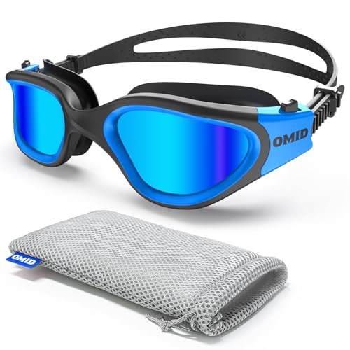 OMID Schwimmbrille, P2 Komfortable Anti-Fog Schwimmbrille für Männer Frauen Erwachsene Jugend
