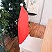 Christmas Chair Back Cover Set of 6, Santa Clause Red Hat Slipcovers Kitchen Chair Cap Sets Xmas Decoration for Dinning Room Christmas Banquet Holiday Festival Decor