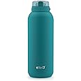 Ello Cooper 40oz Stainless Steel Water Bottle with Straw and Carry Handle, Double Walled and Vacuum Insulated Metal, Leak Proof Locking Lid with Soft Silicone Spout, Reusable, BPA Free, Antigua