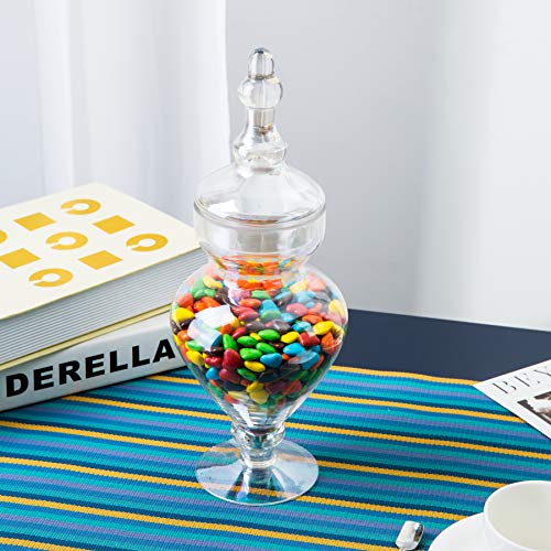 Diamond Star Set of 3 Apothecary Jar Clear Glass Wide Mouth Storage