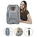Inflatable Travel Pillow- Comfort Velvet Air Neck Travel Pillow with Portable Pump, Best Travel Partner for Airplanes, Trains and Cars Grey