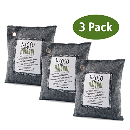 Moso Natural Air Purifying Bag, 200-G, Charcoal Gray (Pack of 3) - Thumbnail 7