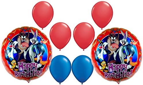 Looney Tunes Happy Birthday Latex and Foil Balloon Bouquet (8 Pcs)