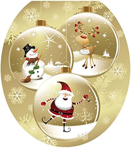 Toilet Tattoos, Toilet Seat Cover Decal, Snow Globes, Size Round/standard