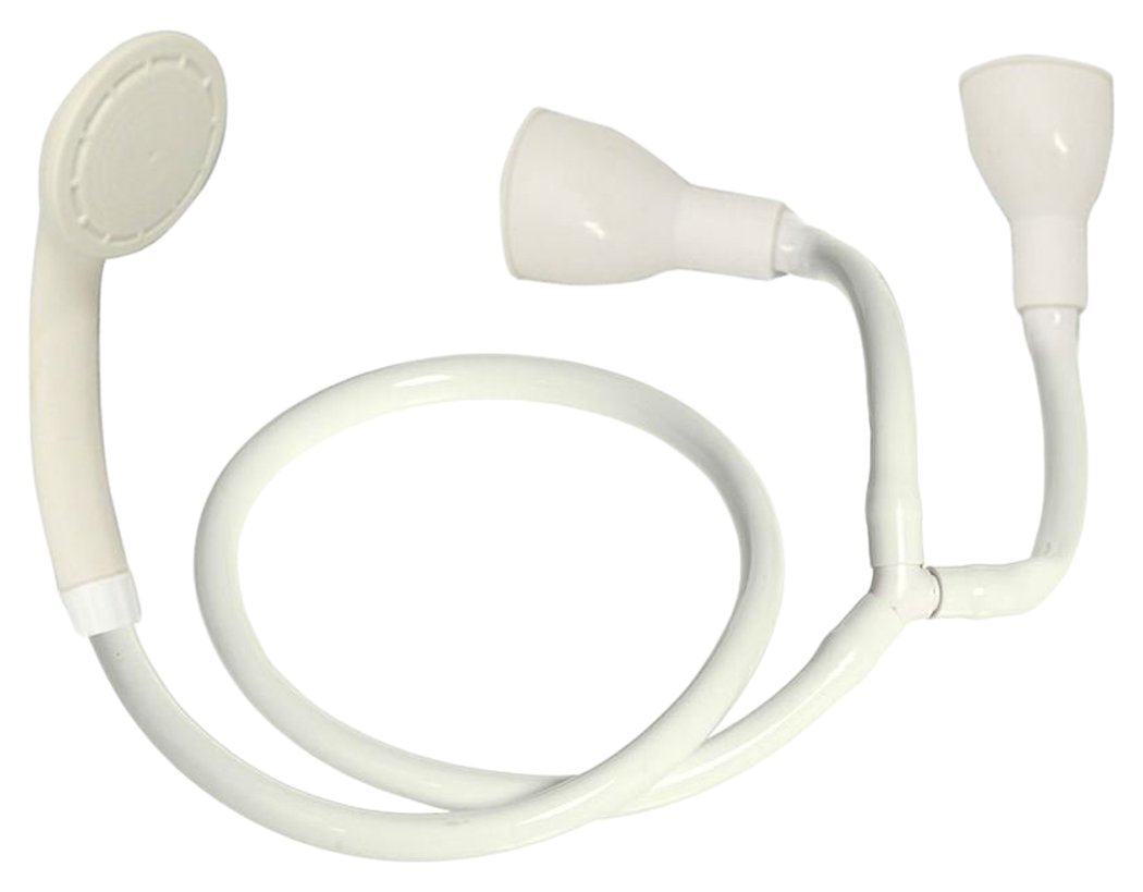 Double Tap Shower Spray Hose Bath Tub Sink Spray Attachment Head Washing Indoors PVC TWIN DUO