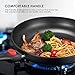 Nonstick Frying Pan 11 Inch Stir Fry Pan Suitable for Induction Cooker Hard-anodized Nonstick Omelette Pan with a Soft Removable Handle, Scratch-resistant Surface PFOA Free, Black