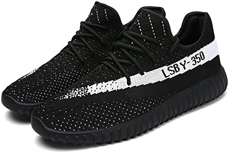 Fashion And Hot Sale Daily Walking Shoes Athletic Breathable Running Shoes For Men Women (Women US6.5/Men US 7/EU38, Black)
