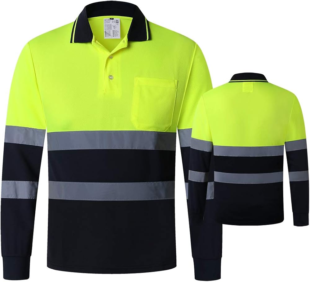 yellow reflective shirt