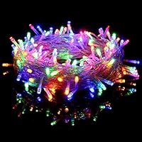 Fiee 98FT 200LED String Lights,30V 8Modes Twinkle Fairy Decoration LED Lights Waterproof with Memory Plug in for Christmas,Garden,Home,Outdoor,Indoor,Party,Patio,Wall Decorative (200LED, Multicolor)