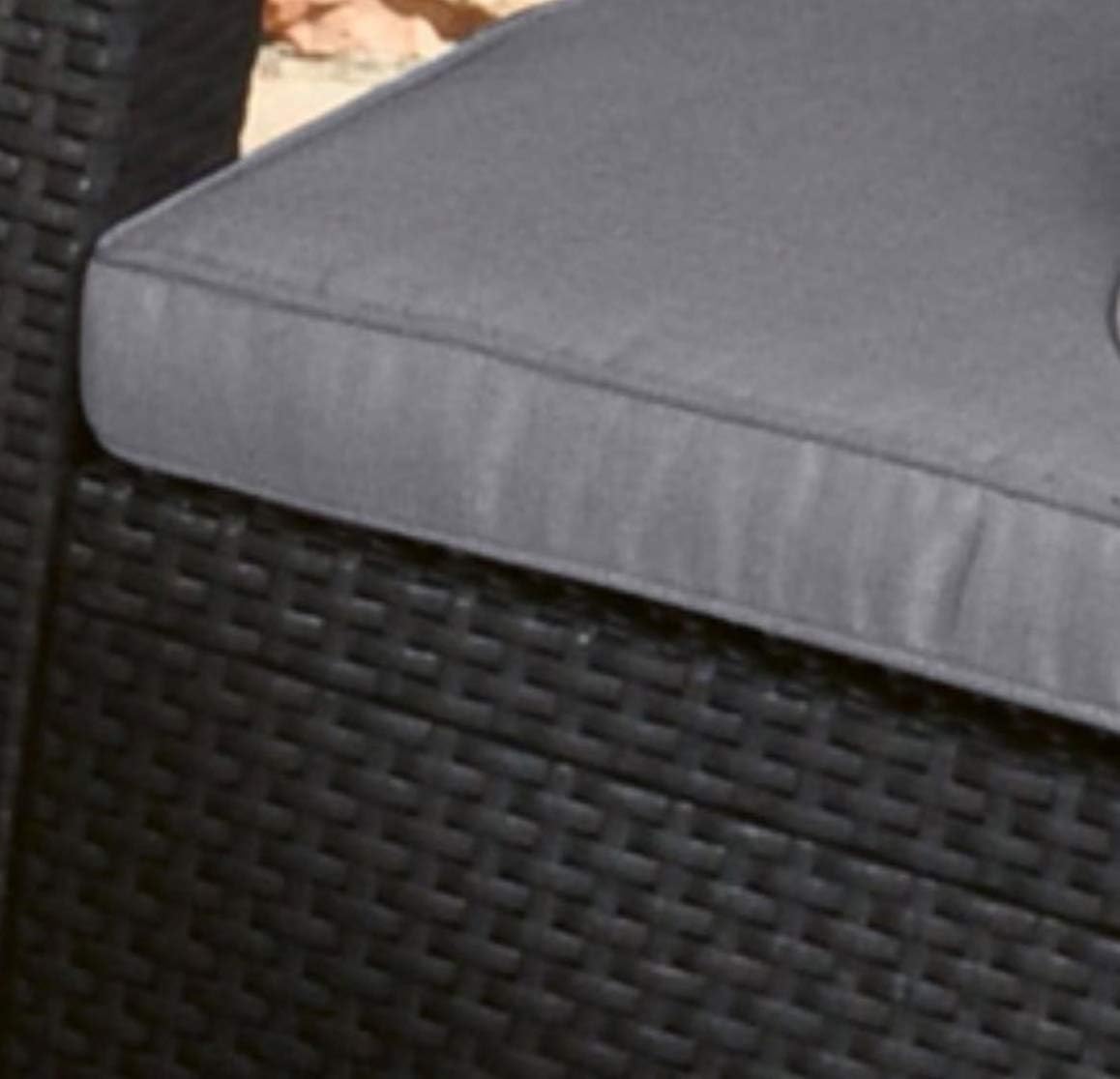 Keter Corfu Resin Wicker Loveseat with Outdoor Cushions – Patio Furniture Perfect for Front Porch Décor and Poolside Love Seats, Grey : Patio Loveseats : Garden & Outdoor