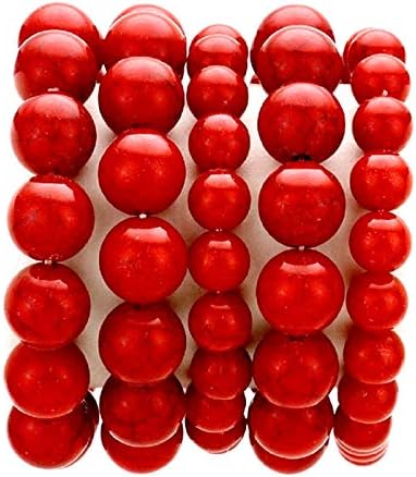 Uniklook Chic Urban Stack Arm Party Five Layered Bangle Simulated-Stone Beads Bracelet Jewelry