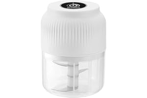 Electric Garlic Chopper – Rechargeable Mini Food Processor 300ML, USB Powered Wireless Vegetable Chopper with 4 Sharp Blades 