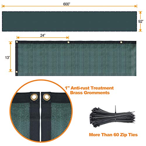 Amagabeli 90 Heavy Duty Shade Cloth 8’x50’ Fence Privacy Fabric Screen