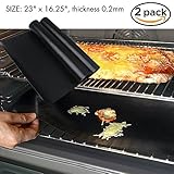 Oven Liner Mat - Set of 2 Large Heavy Duty Non Stick Oven Spill Guard - Size 23