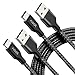 noot products 2-Pack Charger Cable for Google Pixel 6/6Pro/5a/5/4a/4/4XL/3a XL/3/3XL Samsung Galaxy S22,S21,S20,S21 FE,S20 FE,S10,A72,A52,A32,A71,A51 Braided 6FT USB Type C to A Fast Charging Cable