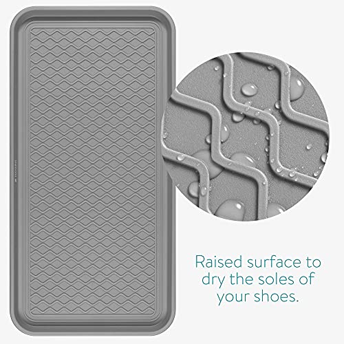 Navaris Boot Trays for Entryway (Set of 3) 30" x 15" Large Waterproof
