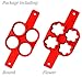 Lanyani 2-pack Silicone Perfect Pancakes Mold Nonstick Egg Ring Maker Breakfast Pancake Shaper - Round and Heart shape, flower and oval