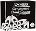 Coaster for Drinks by OMBAK, Extra Large and Absorbent, Ornamented with 6 Timeless Unique Celtic Knots to Accent Any Decor, Set of 6 with Holder for Living Room Kitchen Or Office