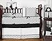 Sweet Jojo Designs 2-Piece Black and Gray Chevron Zig Zag Window Treatment Panels
