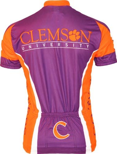 NCAA Clemson Tigers Cycling Jersey, Orange and Blue