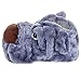 Silver Lilly Dog Slippers - Novelty Plush Comfortable Animal Bulldog Slippers for Kids & Adults (Grey, Medium)