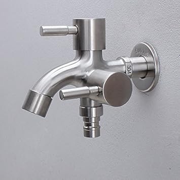 zantec Creative Edelstahl wall-in Wasserhahn 1 in 2 out Multifunktional Wasserhahn
