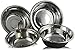 Checkered Chef Stainless Steel Mixing Bowl Set, 4 Metal Prep Bowls. Dishwasher Safe.