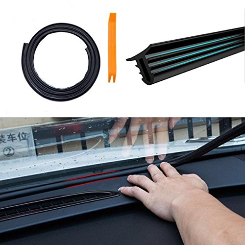COOL&middot;CAR Edge Trim Rubber Seal Protector Guard Strip For The Space Between Dashboard and Windshield of Cars Leakproof dustproof and soundproof sealing strip （5.24Ft/160cm)