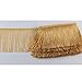 HEARTWISH Fringe Trim Lace Polyerter Fibre Tassel 4inch（″） Wide 10 Yards Long for Clothes Accessories and Latin Wedding Dress and DIY Lamp Shade Decoration Black (Gold)