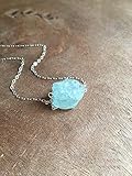 Raw Aquamarine Necklace 16