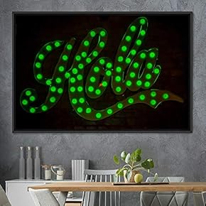 signwin Framed Canvas Wall Art Illuminated Words 3D...