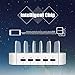 JZBRAIN Multi Device Charging Station 5 Port 5 Cables Included (White)
