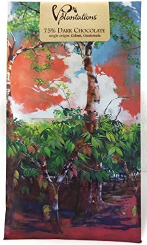 Dark Chocolate Cacao Bar Artisanal Small Batch, 3.2 oz. 4 Pack (75%)