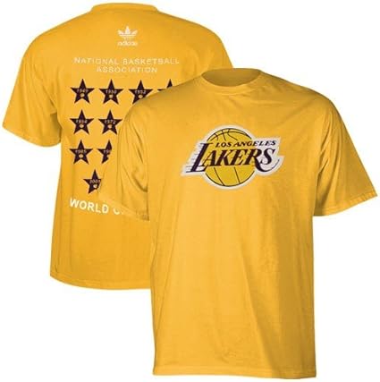Amazon Com Los Angeles Lakers Adidas Hardwood Classics Total Count T Shirt Sports Fan T Shirts Sports Outdoors