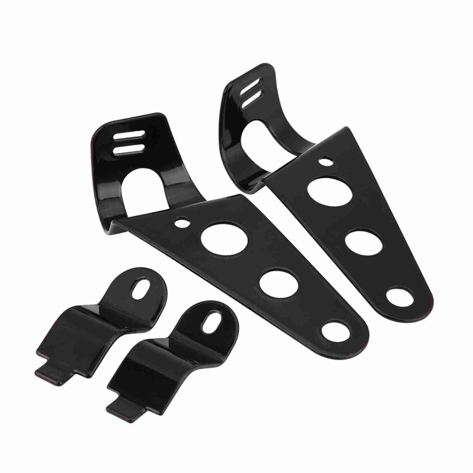 Aramox Headlight Brackets,2pcs Motorcycle Headlight Mount Brackets Fork Racer 28mm-34mm Fit(Black)