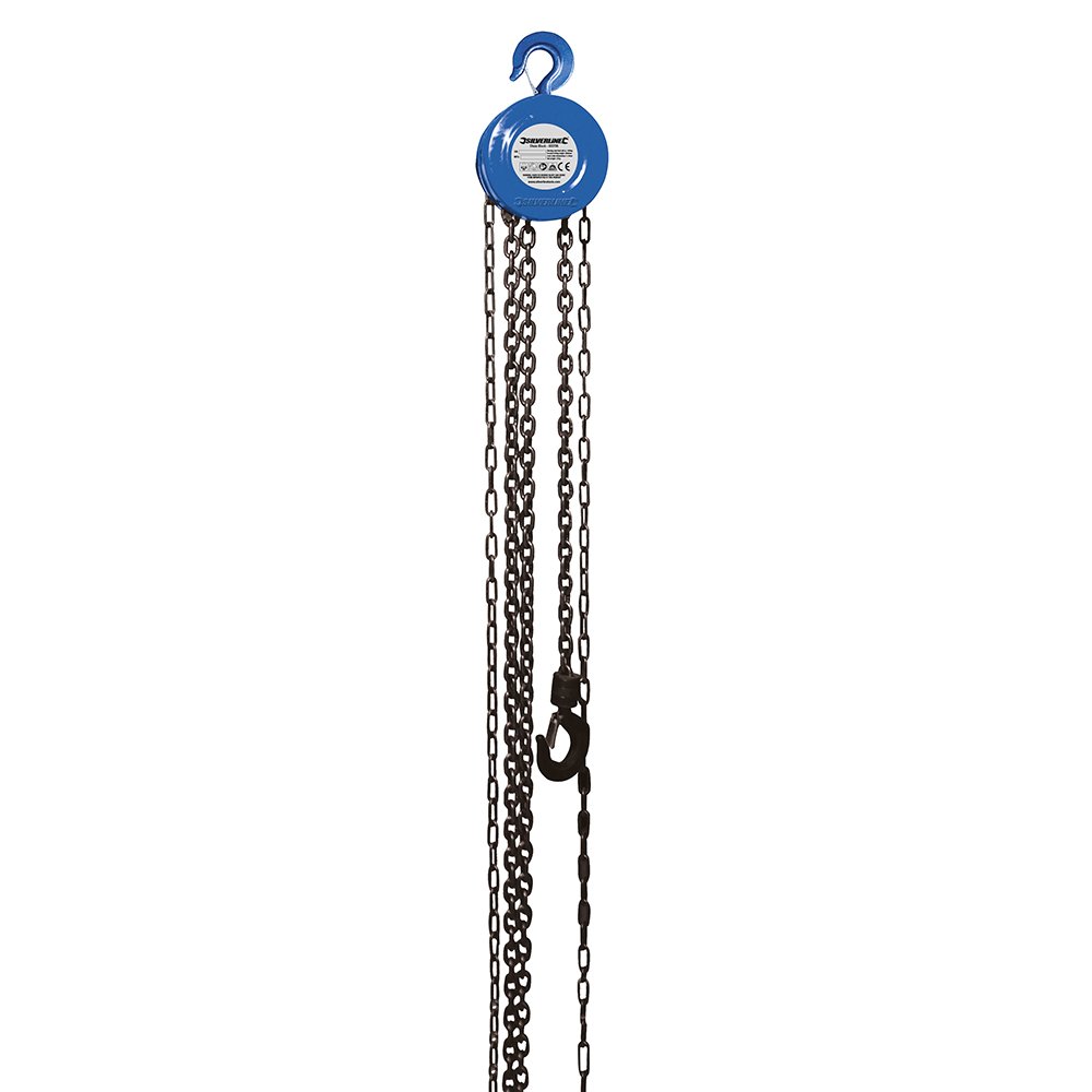 Silverline Chain Block 1000kg / 2.5m Lift Height (633705)