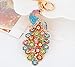 BeeChamp Peacock Shape Shiny Rhinestone Inlay Blingbling Keychain Handbag Purse Charm Car Pendant Keyfob Keyring (Multicolor)