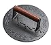 Bellemain Cast Iron Grill Press, Heavy-duty bacon press with Wood Handle, 8.75-Inch Round primary