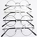 Agstum Retro Round Prescription ready Metal Eyeglass Frame Clear Lens (Small Size)