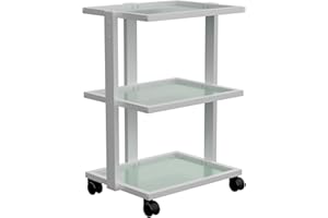 GENERIC Three Tier Glass Tray Treatment Esthetician Medical Trolley Cart - USA-1040
